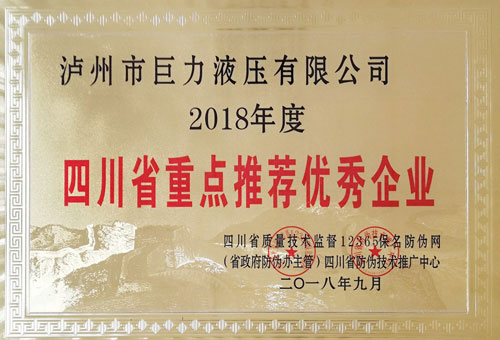 四川省重點推薦優(yōu)-秀企業(yè)